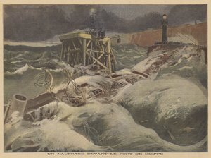 Un naufrage au large de Dieppe - French School